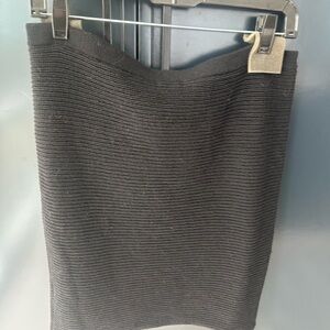 Eileen Fisher Black Ribbed Knit Pencil Skirt Small